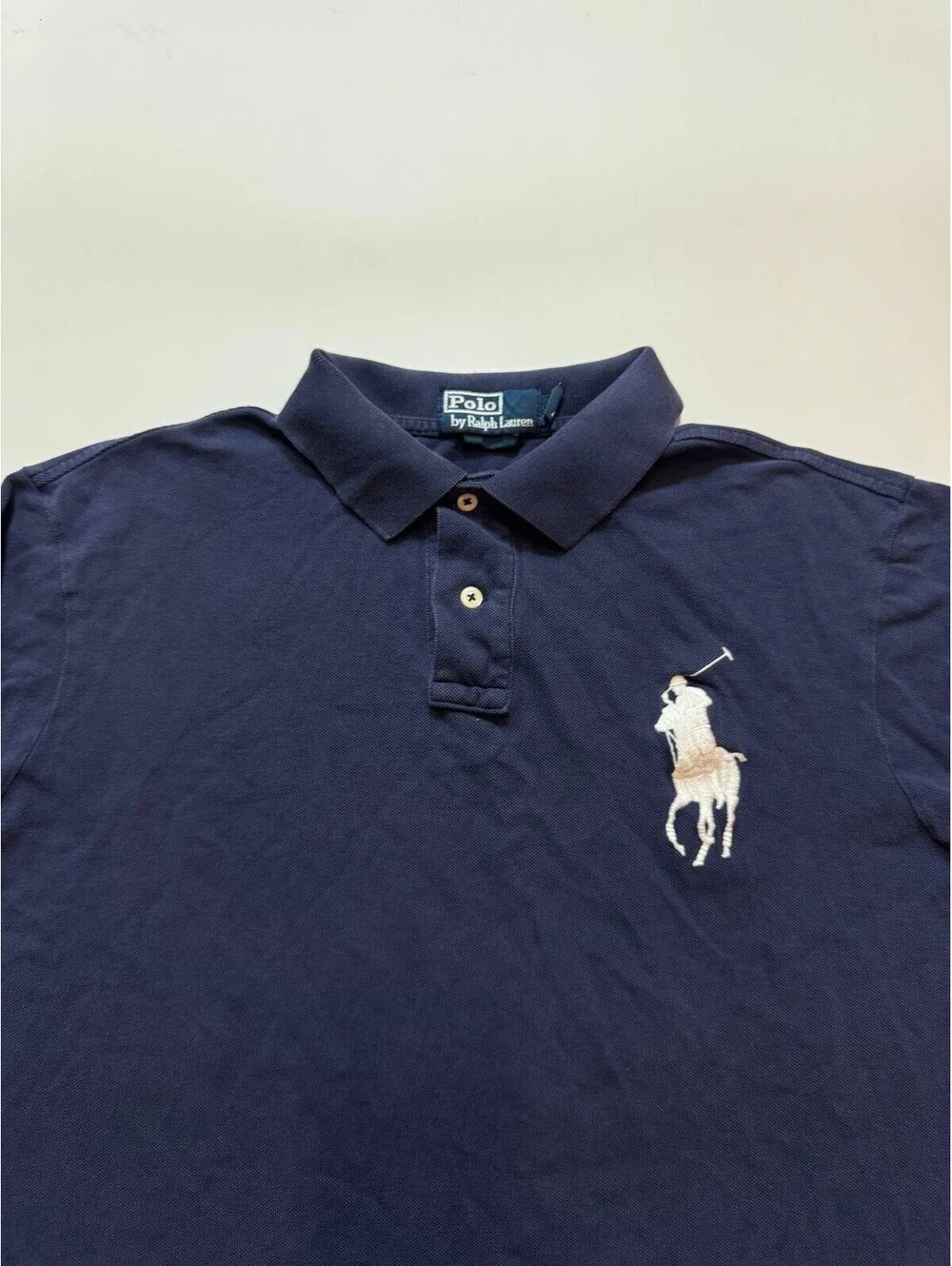 Polo Ralph Lauren Lot of 2 Mens Cotton Shirt Size L Blue Long Sleeve Pre-Owned